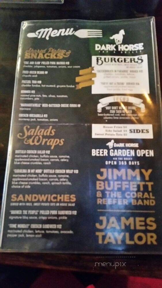 Dark Horse Bar & Grill - Chicago, IL menu_pic