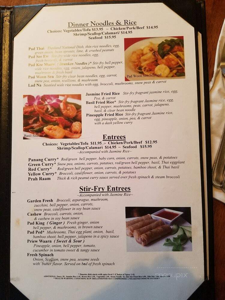 Basil Thai and Sushi - Jacksonville, FL menu_pic