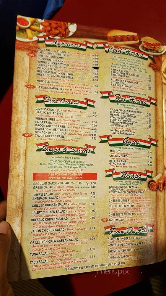 La Rosa Pizza - East Stroudsburg, PA menu_pic