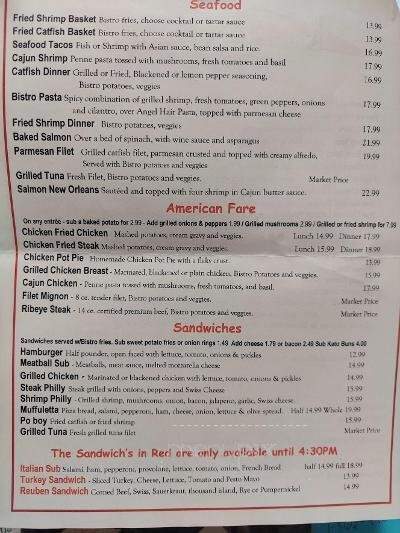 Bayou Bistro - Hitchcock, TX menu_pic