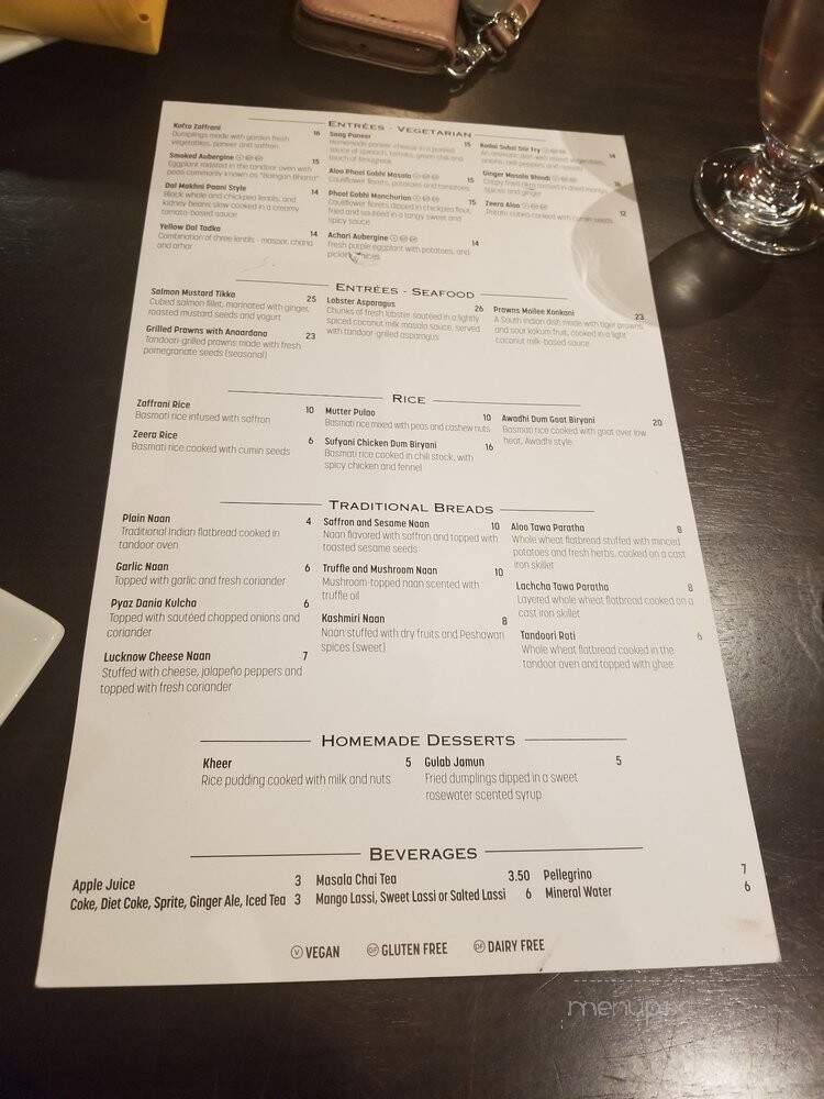Paani - Pure Indian Cuisine - Sudbury, MA menu_pic