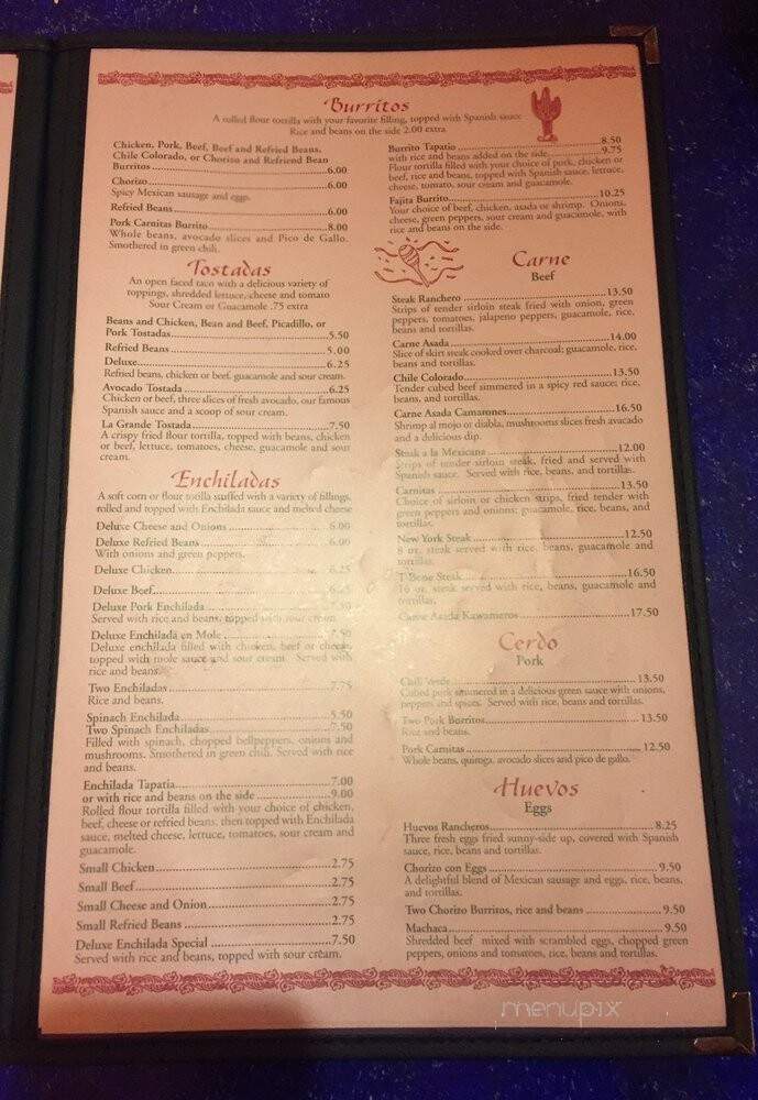 Arceo's Mexican Restaurant - Colorado Springs, CO menu_pic
