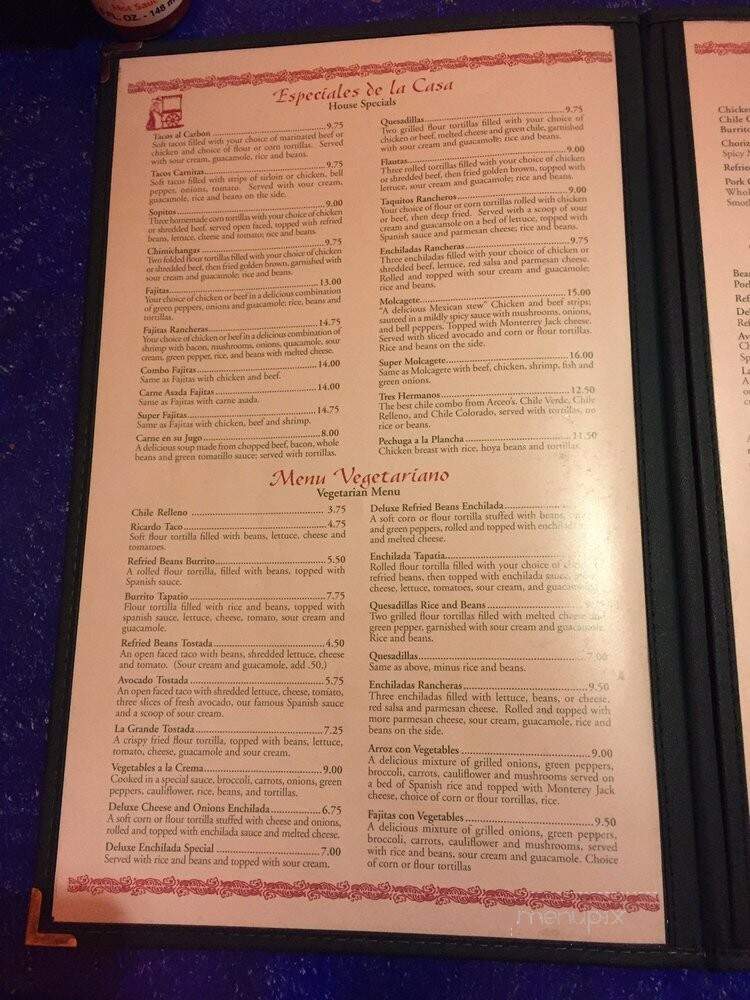 Arceo's Mexican Restaurant - Colorado Springs, CO menu_pic