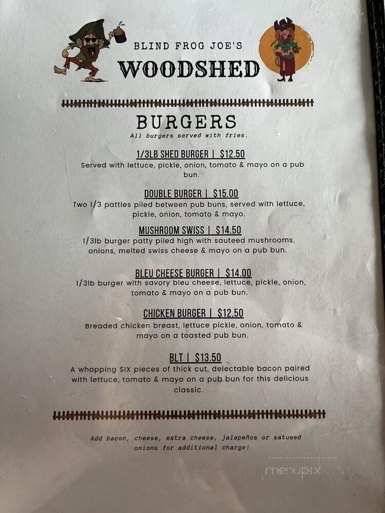 Woodshed Restaurant & Bar - Belfair, WA menu_pic
