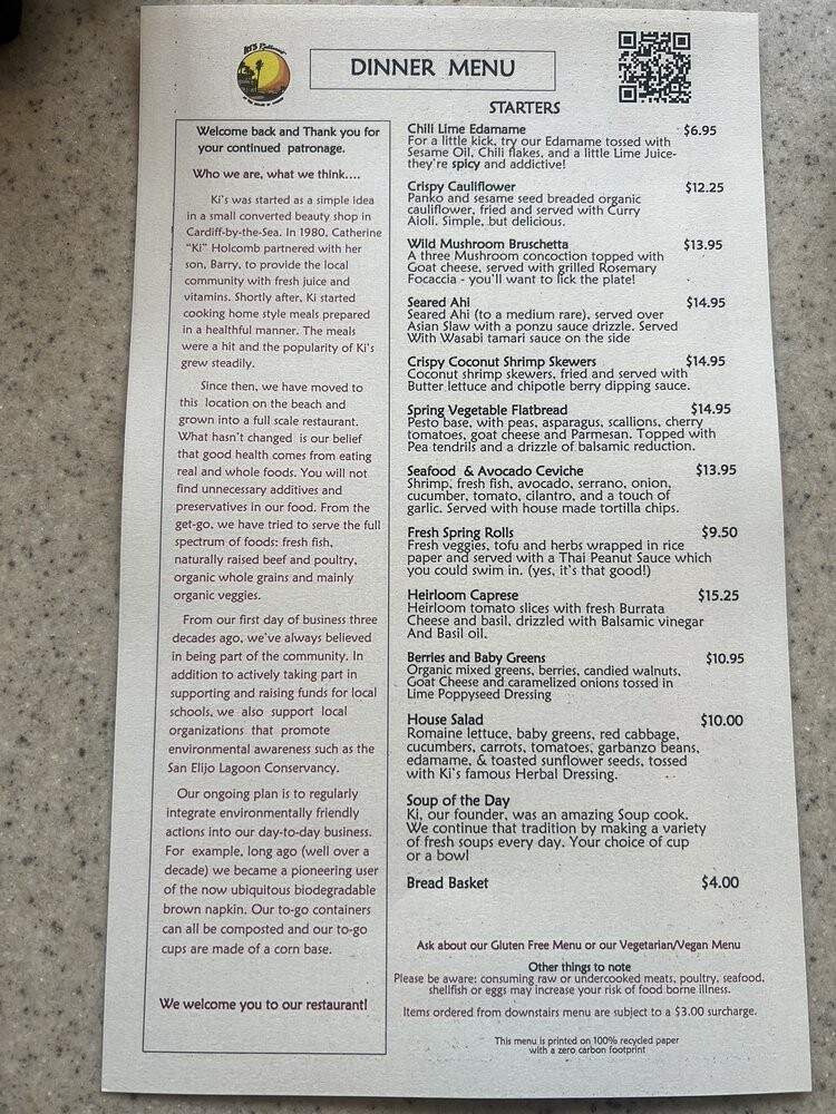 Ki's - Encinitas, CA menu_pic