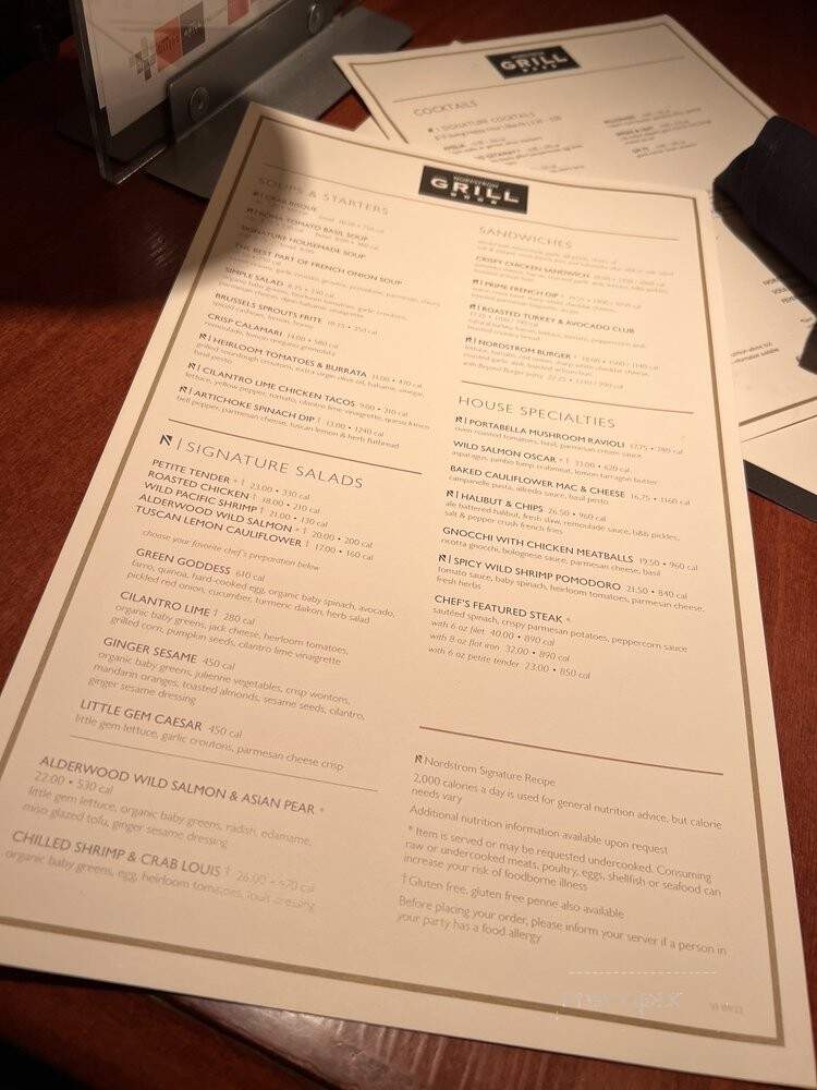 Cafe Nordstrom - Seattle, WA menu_pic