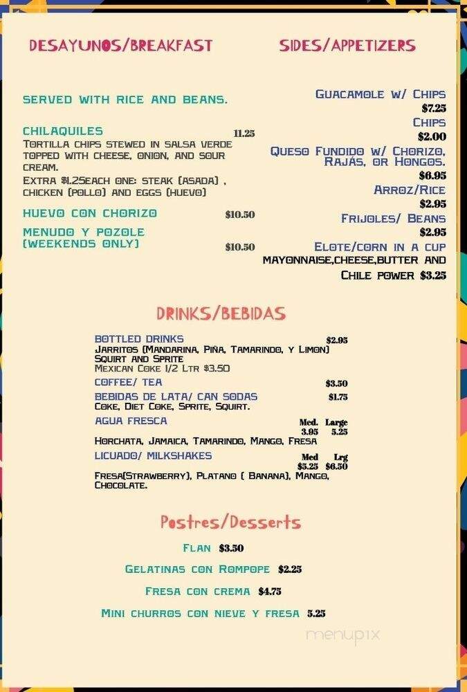 Huaraches Dona Chio - Chicago, IL menu_pic