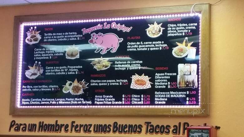 Taqueria La Original - Oklahoma City, OK menu_pic