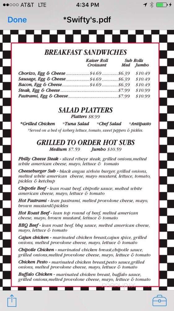 Swifty Food Market - Boca Raton, FL menu_pic