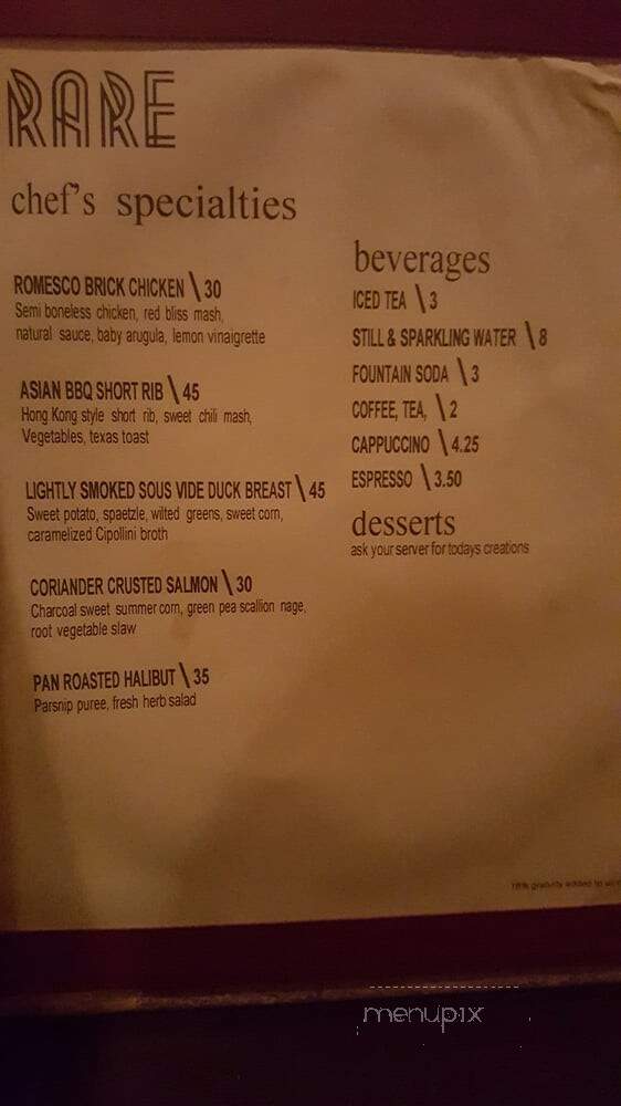 Rare - Miami Beach, FL menu_pic