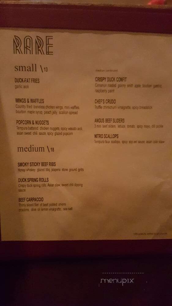 Rare - Miami Beach, FL menu_pic