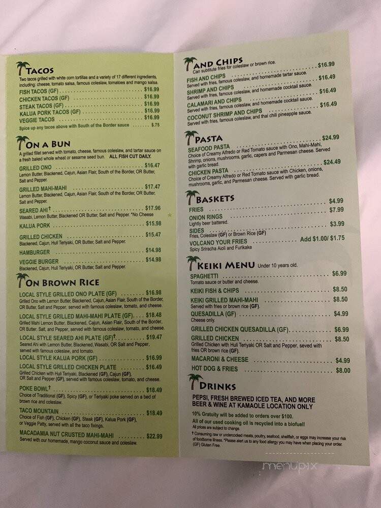 Coconuts Fish Cafe - Kihei, HI menu_pic