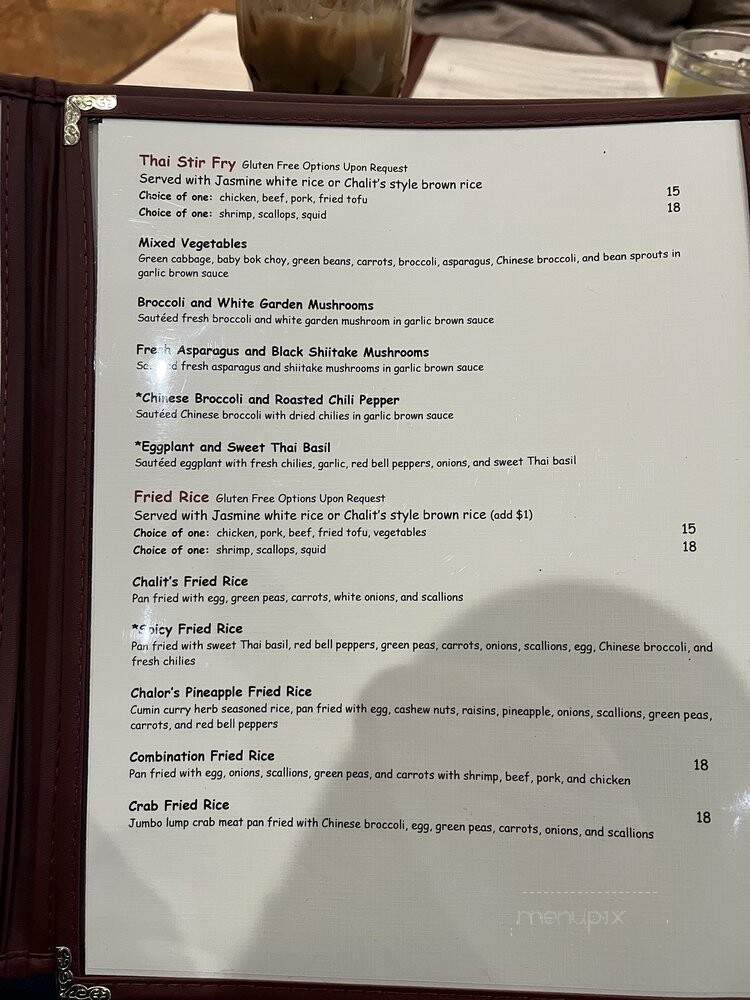 Chalit's - Mechanicsburg, PA menu_pic
