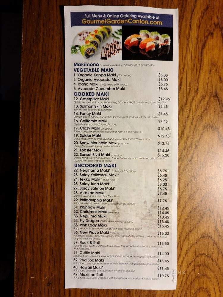 Canton Garden Restaurant - Stoneham, MA menu_pic