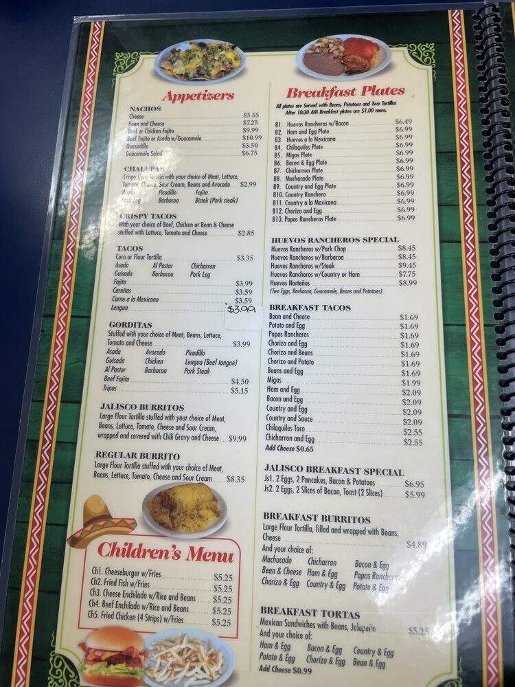 El Jalisco Mexican Restaurant #2 - San Antonio, TX menu_pic