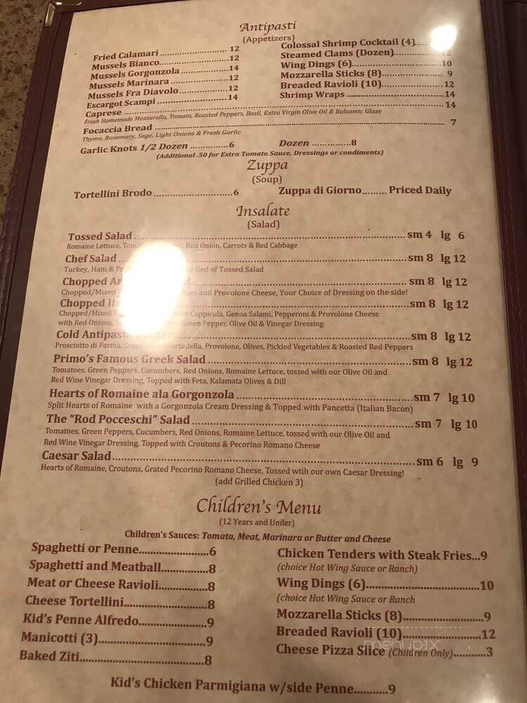 Primo Pizza - Virginia Beach, VA menu_pic
