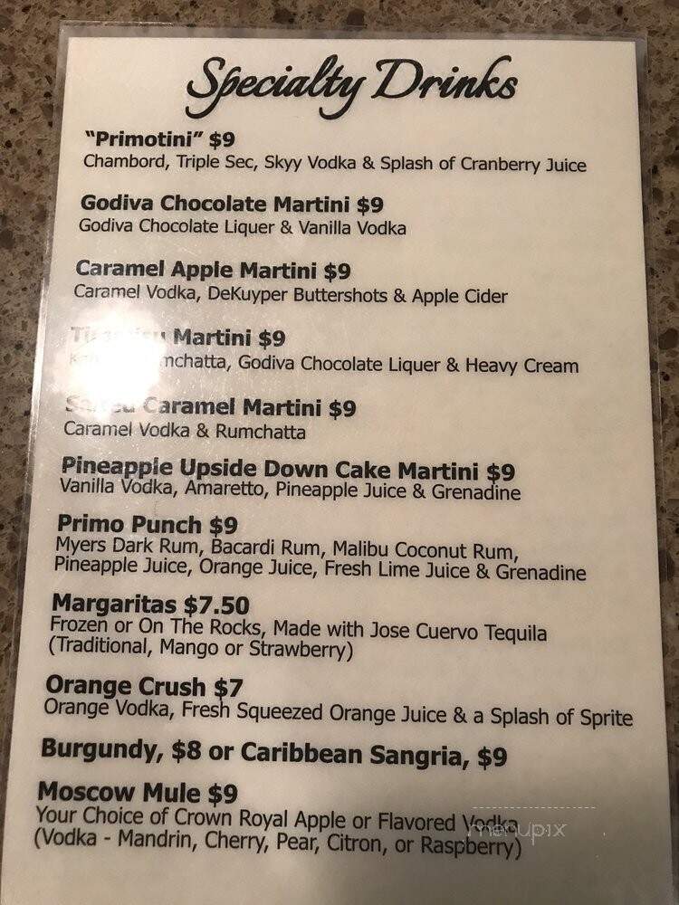 Primo Pizza - Virginia Beach, VA menu_pic