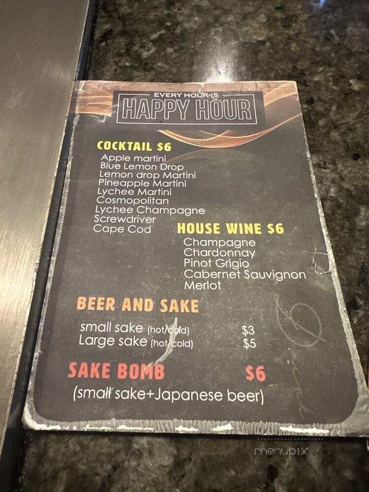 Bonsai Fusion Japanese Steakhouse - Houston, TX menu_pic