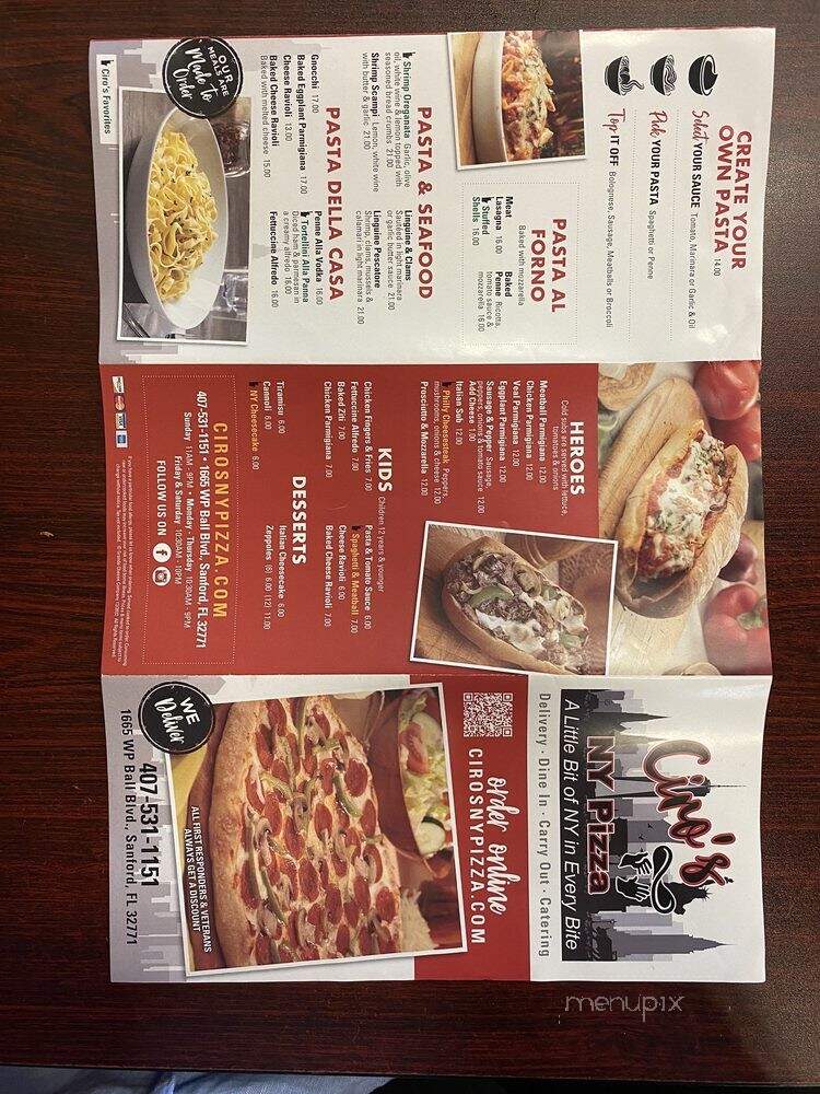 Cafe Positano NY Pizza - Sanford, FL menu_pic