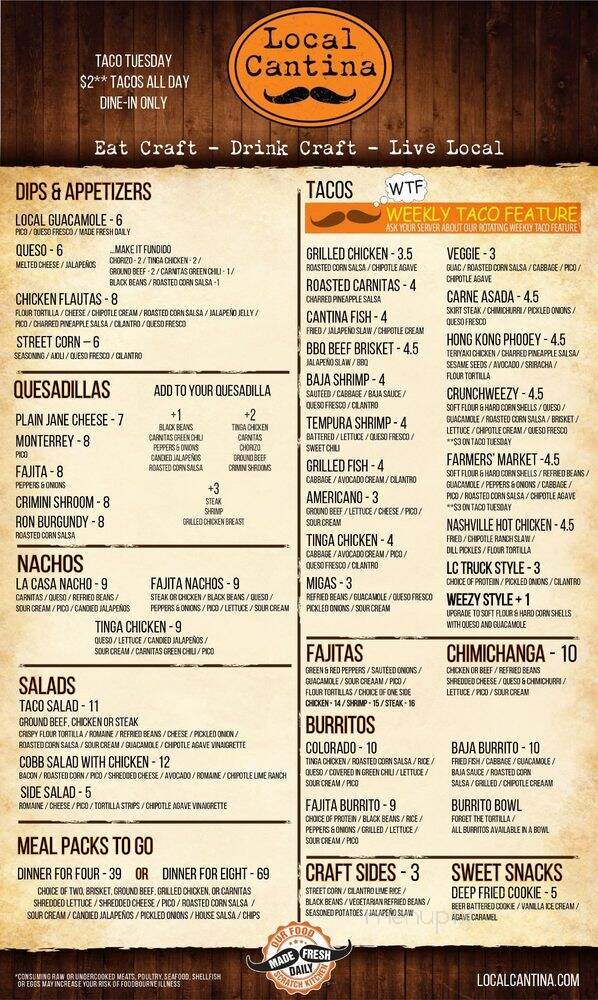 El Vaquero - Gahanna, OH menu_pic