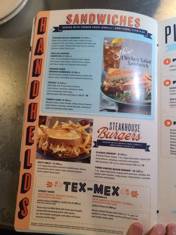 Cotten Patch Cafe - Rockwall, TX menu_pic