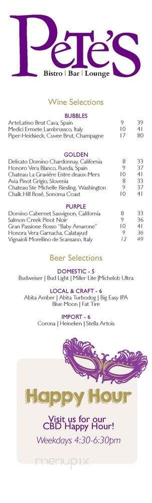 Pete's Pedal Pops - New Orleans, LA menu_pic