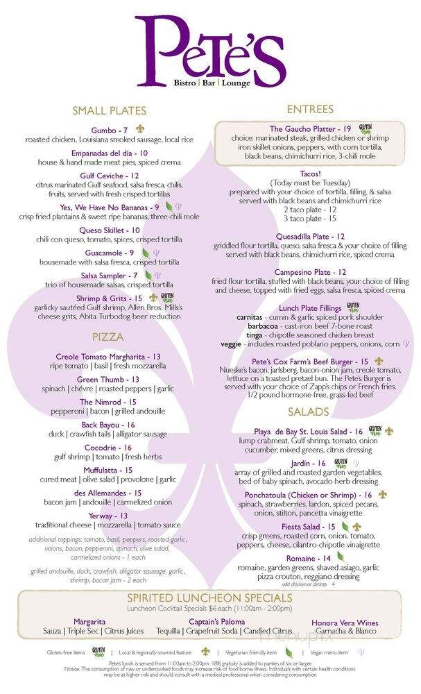 Pete's Pedal Pops - New Orleans, LA menu_pic