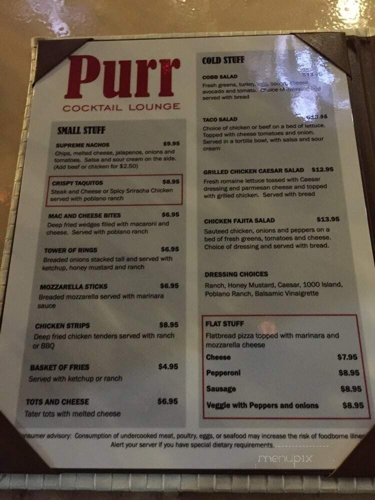 Purr Cocktail Lounge - Seattle, WA menu_pic