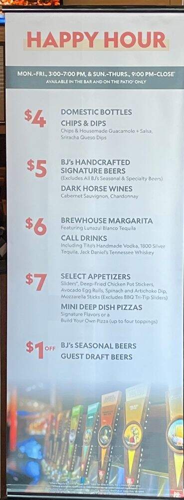 BJ's Restaurant Brewhouse - Downey, CA menu_pic