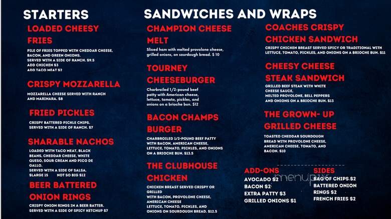 Time Out Grill - Amarillo, TX menu_pic