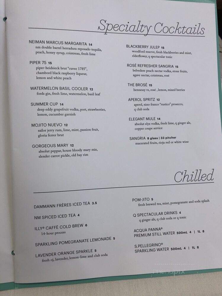 Mariposa - Houston, TX menu_pic
