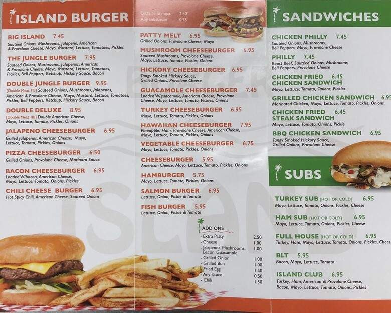 Burger Island - Garland, TX menu_pic