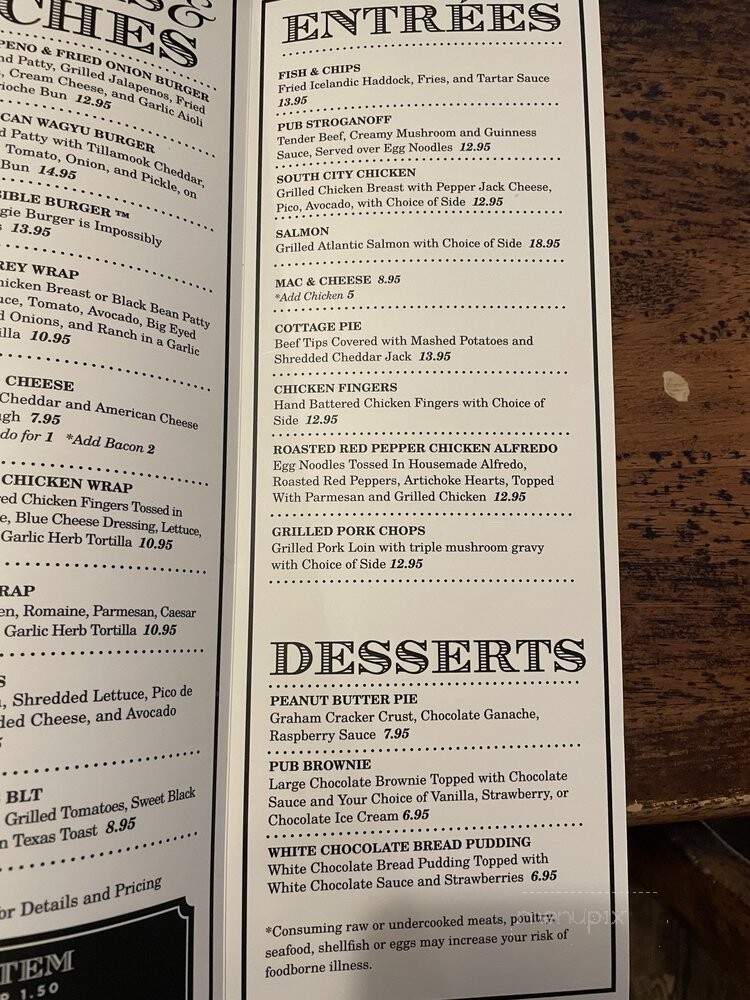 McNellie's Public House - Oklahoma City, OK menu_pic