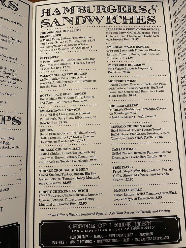 McNellie's Public House - Oklahoma City, OK menu_pic