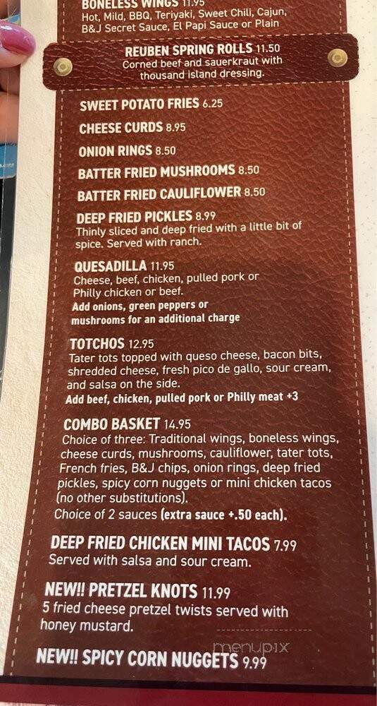 B & J Bar - Austin, MN menu_pic
