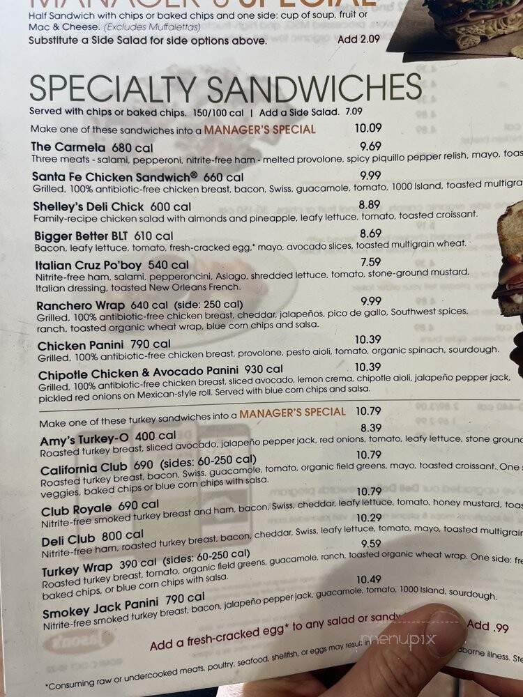 Jason's Deli - Albuquerque, NM menu_pic