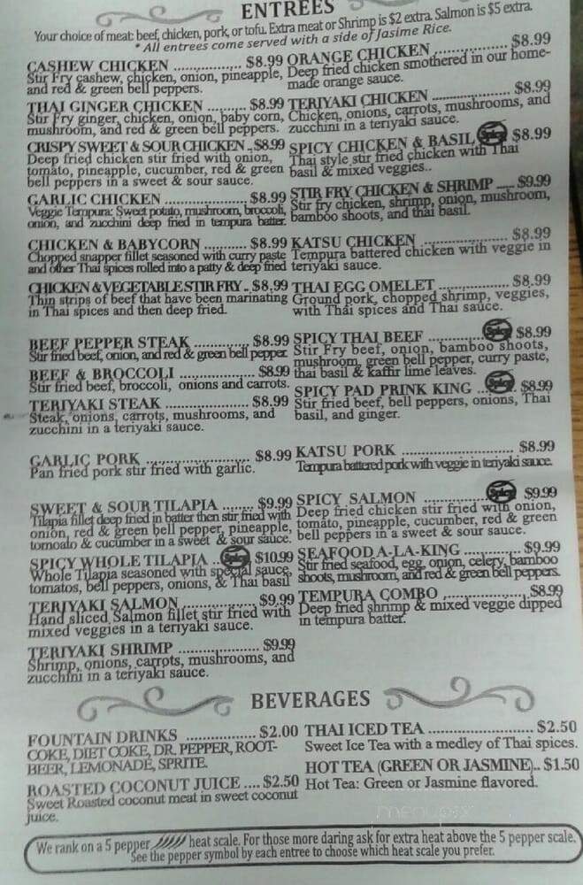 Thai Evergreen - Orem, UT menu_pic