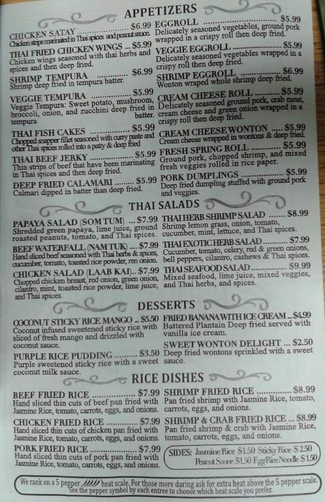 Thai Evergreen - Orem, UT menu_pic