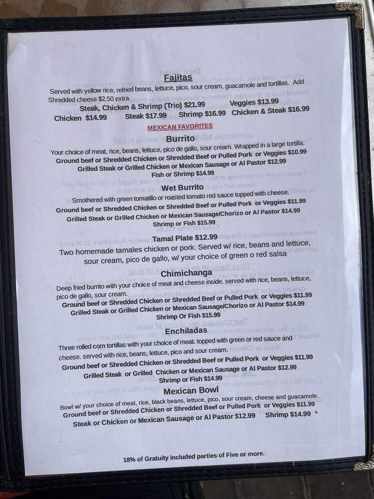 El Hueco Peruvian Restaurant - West Palm Beach, FL menu_pic