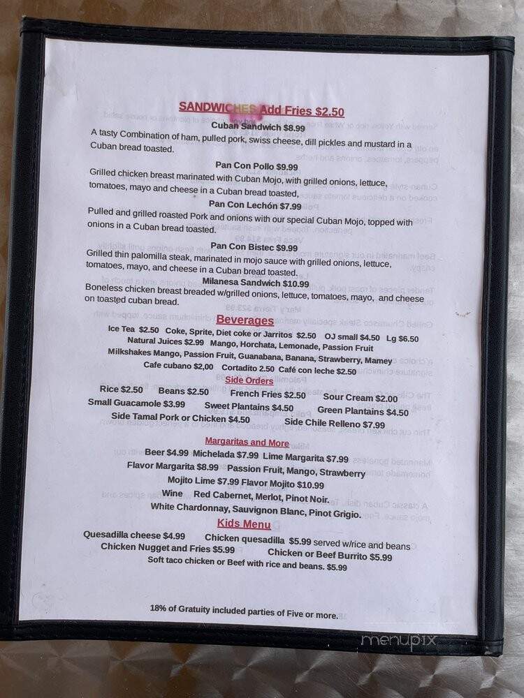 El Hueco Peruvian Restaurant - West Palm Beach, FL menu_pic