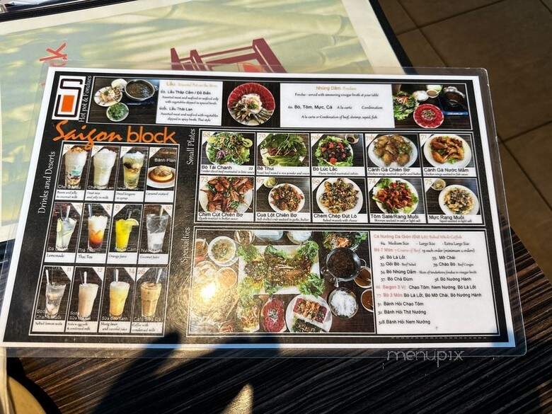 Saigon Block - Richardson, TX menu_pic