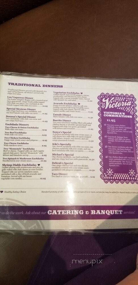 Los Vaqueros University - Fort Worth, TX menu_pic