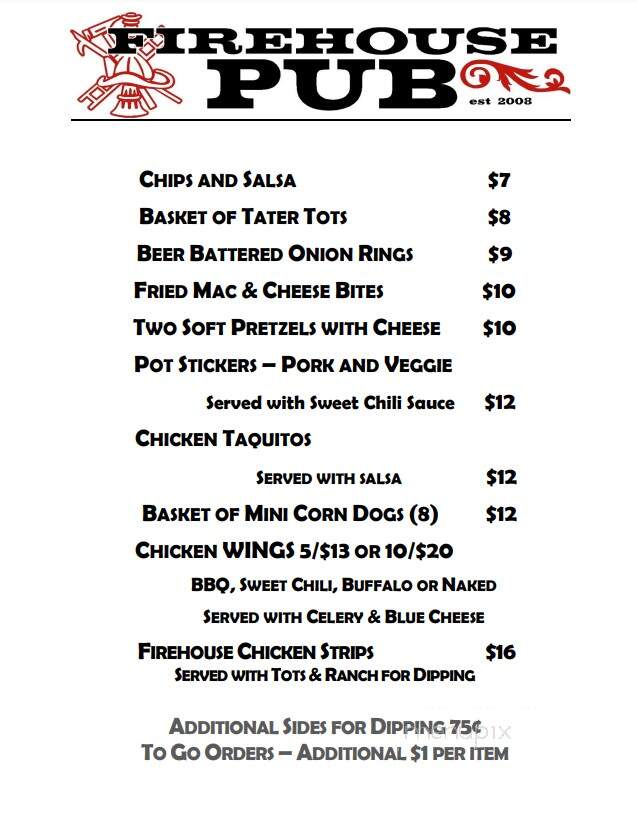 Firehouse Pub - Lake Oswego, OR menu_pic