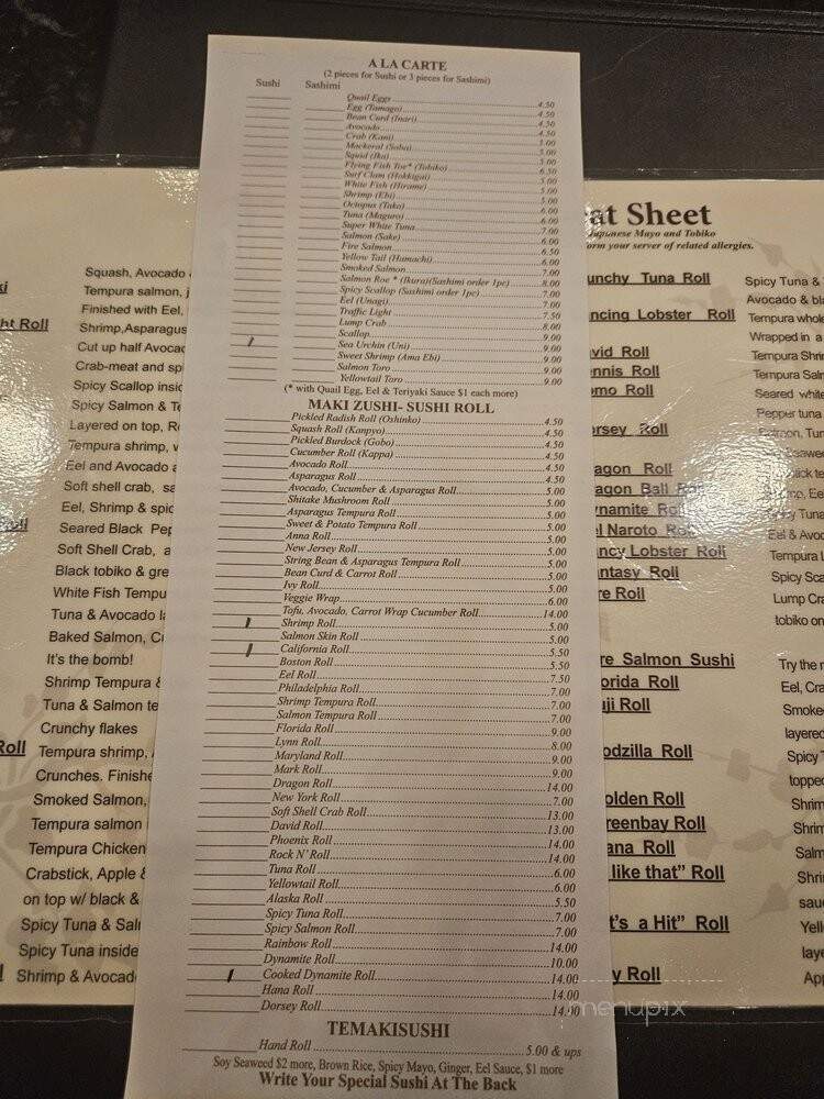 Sushi Hana - Baltimore, MD menu_pic