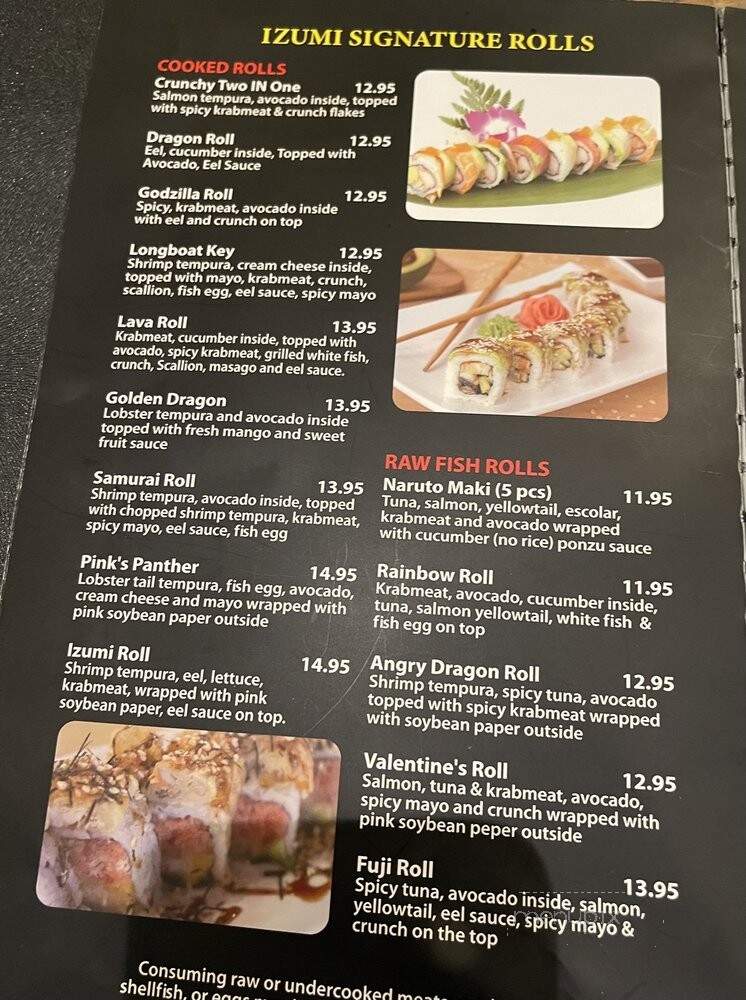 Samurai Restaurant - Bradenton, FL menu_pic