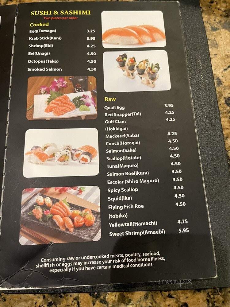 Samurai Restaurant - Bradenton, FL menu_pic