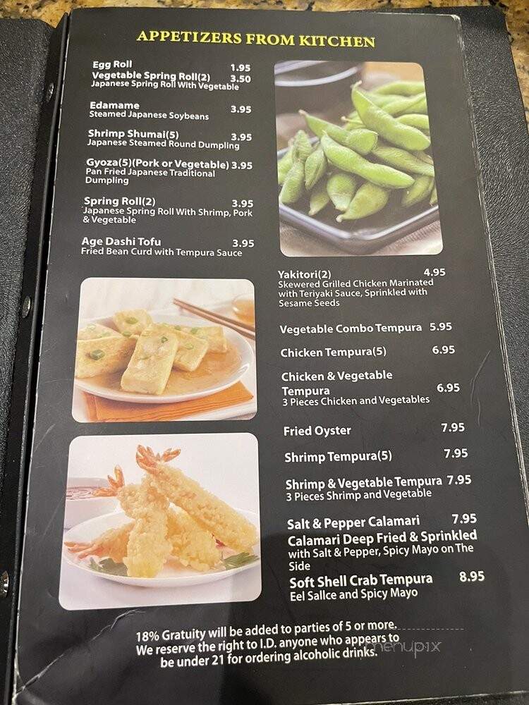 Samurai Restaurant - Bradenton, FL menu_pic
