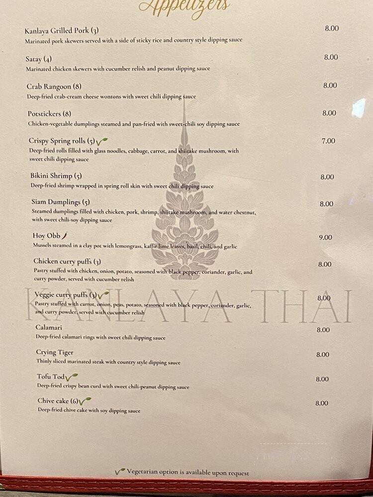 Kanlaya Thai Restaurant - Harrisburg, PA