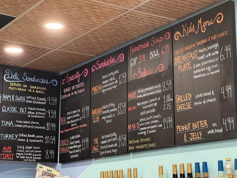 Cafe @ La Plage - Kihei, HI menu_pic