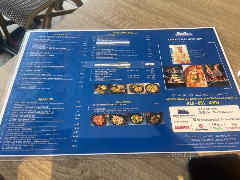 Fifty Thai - Tarzana, CA menu_pic